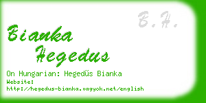 bianka hegedus business card