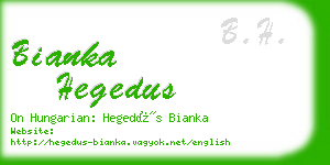 bianka hegedus business card